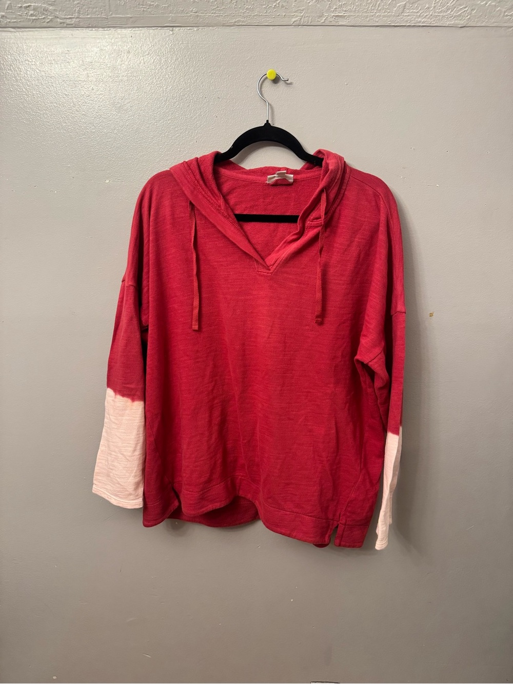 J. Jill Coral-Red Hooded Pullover